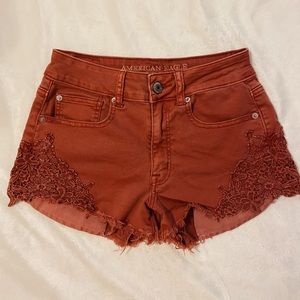 American Eagle Rust Orange Shorts